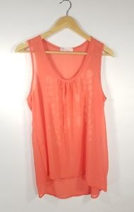 Chris and Carol Peach Butterfly Tank top